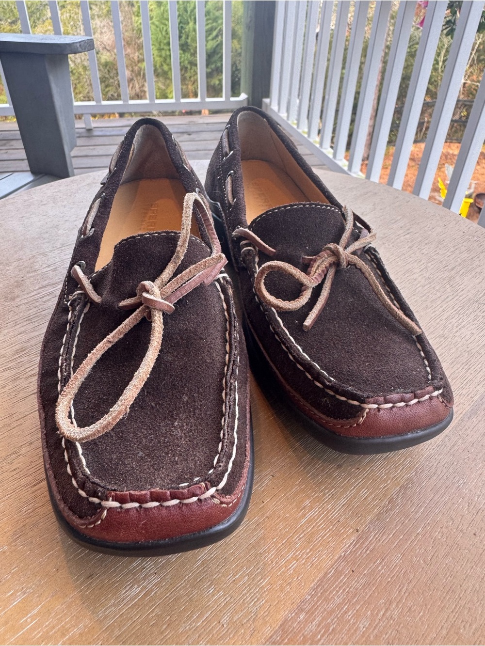 Sperry Top-Sider Women’s 6M Brown Suede Leather Boat Shoes Loafers